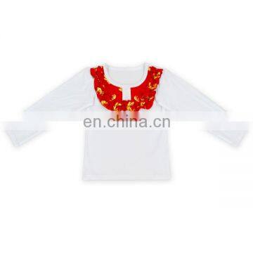 Cute Girl 3 PC Christmas Reindeer Girl Ruffle Pants Outfits photo-2