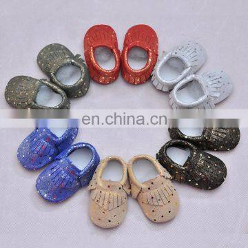 Factory direct custom 100% leather baby girls shoes toddler soft sole gold point toddler baby shoes