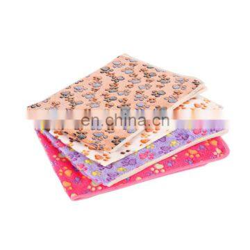Pet Dog Blanket Warm Fleece Fabric Mat Paw Print for Small and Medium Dogs Blanket photo-6
