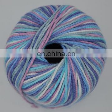 TW-7066knitting yarn 100% cotton colorful cotton yarn for knitting and crochet