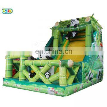 big colorful air  steps parts inflatable panda slide for kids sale