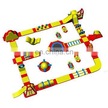 38m x 28m Giant Water Float Obstacle Course Inflatable Floating Aqua Park Playground