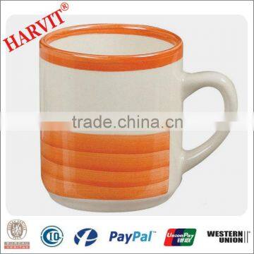 8oz Colorful Handpainting Mug/ceramic Cheap Mug/handpainted Mug/cheap Mug Price/stoneware Handpainted Mug