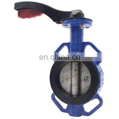 Bundor ISO TS approved grooved Aluminum DN80 Handle Wafer Butterfly Valve