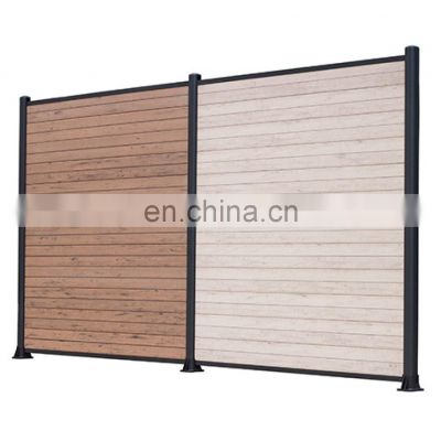 XINHAI Fence Wpc Hot Sale Dark Grey Privacy Decorative Outdoor Garden Fence Wood Composite