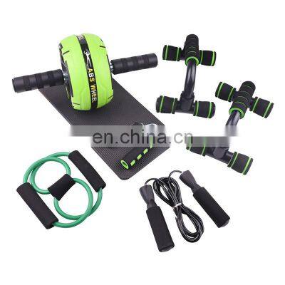 Factory wholesale fitness abdominal wheel exercise household fitness equipment combination rope skipping grip sit up bar