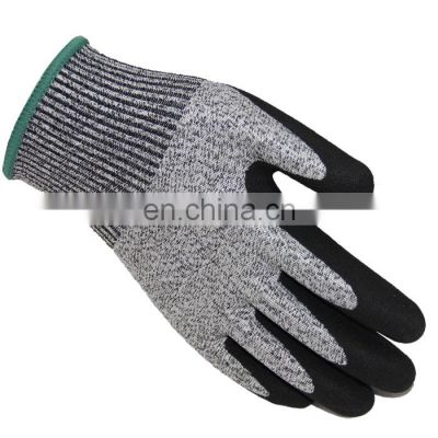 Amazon Supplier Oil-resistant Water-resistant Cheap Black Cut Resistant NItrile Gloves