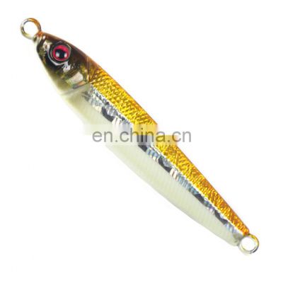 80g Saltwater Boat Fishing Metal Biaf Luminous Jigs Jigging Lure Bait