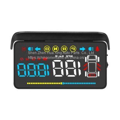 5 Inch HUD 3D Reflection Heads Up Obd Hud Display Speedometer Compatible With Tesl-a Model 3 Model Y Smart Gauge
