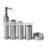 hammered stainless steel bathroom set