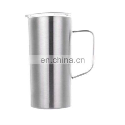 20oz Stainless Steel Sublimation Straight Beer Tumbler with Handle