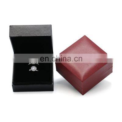 2021 Fashion Custom  Exquisite Leather Paper Black Wedding Ring Box