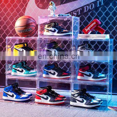 Clear Nike Sneaker Crates Display Shoe Boxes Shoe Storage Box Acrylic Transparent Sneaker Box Stackable photo-3