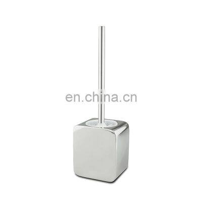 Elegant design slim stainless steel cylindrical decorative bathroom toilet brush sets