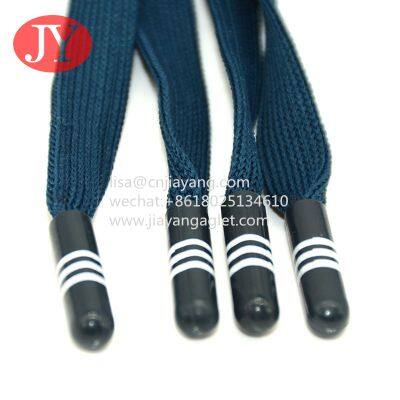 23mm Glossy Plastic Shoelace Aglet Round Polyester Drawstring With OEM Shoelace Buckle photo-5