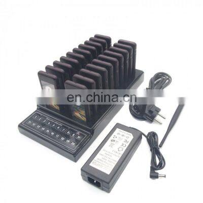 Restaurant 20 Pagers DC 5V Power Supply Coaster Pagers Wireless Coaster Guest Waiter Queuing System