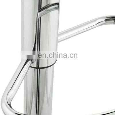 Modern Adjustable Swivel With Racer Design White Leather Bar Stool photo-4