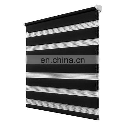 Factory Direct Sale Blackout Indoor Manual Zebra Fabric Curtains Blinds Easy-fixed Zebra Blinds Windows Blinds