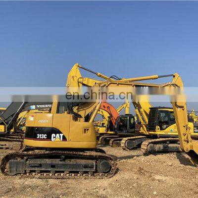 Japan Made Cat 313c Excavator , Used Cat 13ton Digging Machine in Stock , High Quality Cat 320d 318d 315d