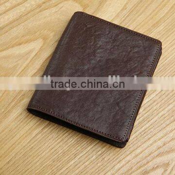 High Quality Cow Leather Men's Bifold Wallet Small Wallet Card Holder Wallet photo-2