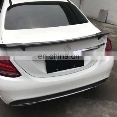 Auto Parts Carbon Fiber Hood Spoiler Rear Wing And Rear Spoiler Kit For Mercedes-Benz C-Class W205 RT Style photo-3