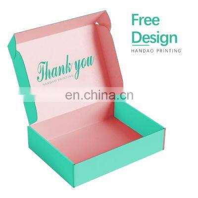 Custom Logo Eco-friendly Small Large Size Packaging Gold Foil Stamping Corrugated Cardboard Gift Box for Mailing Shipping photo-2