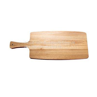 Custom/Wholesale Acacia Wood Cheese Cutting Board With Handle and String Hanging Up