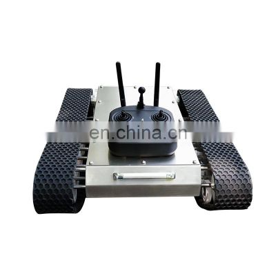 Waterproof IP65 Tins-6 solar panels cleaning robot rubber track undercarriage smart security robot with good price