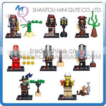 Mini Qute Senye 8pcs/set Somali pirates boys kids model collection building block action figures educational toy NO.SY 273