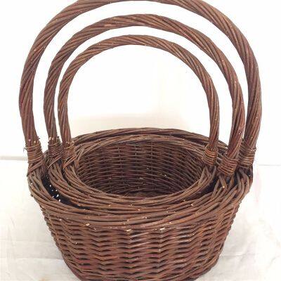 Colors And Style Available Wicker Basket Arc Top Shape