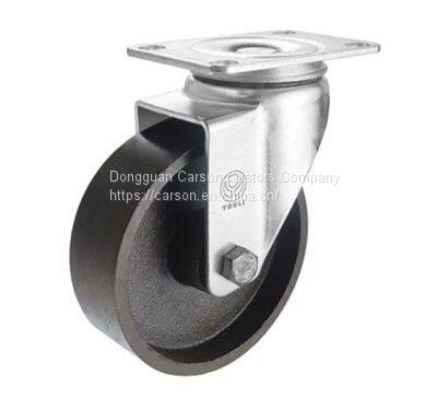 3'' Top Plate Cast Iron Trolley Wheels (110kg)