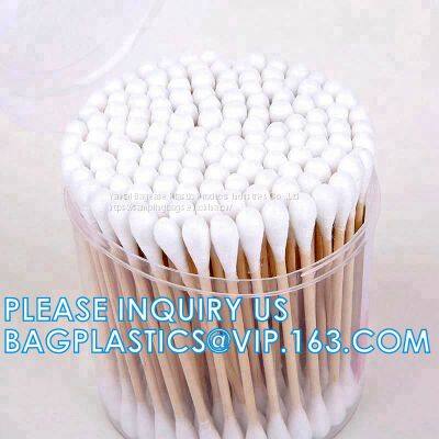 Paper Bamboo Stick Cotton Ear Swab / Bud With Different Size, Wholesale q Tips Skin Care Ear Cleaning Disposable Bamboo Stick Cotton Buds Cotton Swabs Package Wooden photo-3