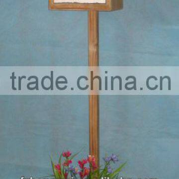 Hongwei Handmade Antique Vintage Natural Wooden Post Box/Mailbox/Letter Box for Home&Garden Decor,Free Standing,Durable