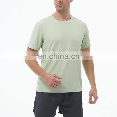 Solid Blank New Fitness Breathable Plaid Jogging Gym Loose Fit T-Shirt Plus Size Workout Training Short Sleeve Shirts For Men photo-3