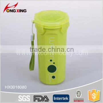 500ml student Plastic sport drinking water cup with handle