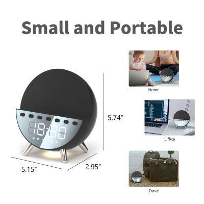 High Quality Alarm Clock Bluetooth Speaker With LED Display Wireless Charger for Mobile Phone Portable on Table Wireless Speaker photo-6