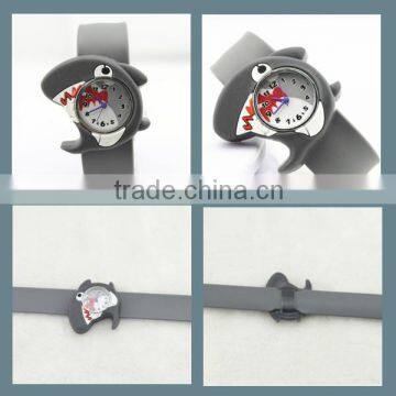 Kids Slap Watch With Silicone Grey Dolphins