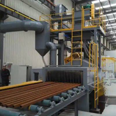 Through type shot blasting machine for processing various shapes and materials of steel plates, profiles, castings, etc