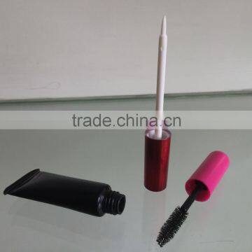 small cosmetics tube with brush,mascara tube ,lip gloss tube