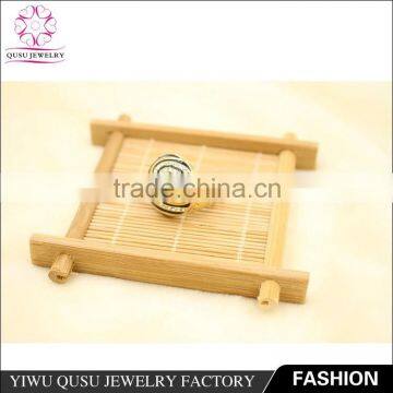 2015 Yiwu New Products Gold Plated Ring With Black Painting Pattern photo-3