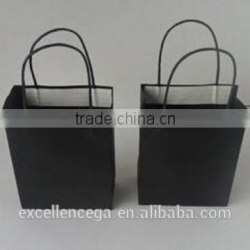 Fashion garment bag, black kraft paper bag, Portable paper bag