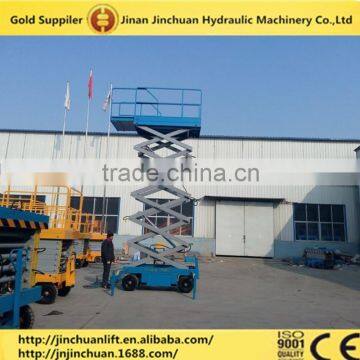 4-18 Metres Height Hydraulic Scissor Lift Platform, Four Wheels Mobile, Easy Control