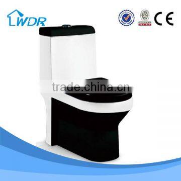 New style bathroom siphonic design black color ceramic toilet