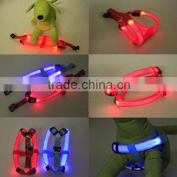 Teddy supplies LED luminescent pet leash dog collar chest harnesses