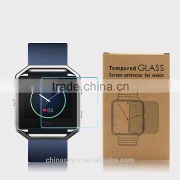 lowest price 9H Tempered anti-shock glass screen protector for Fitbit Blaze screen guard