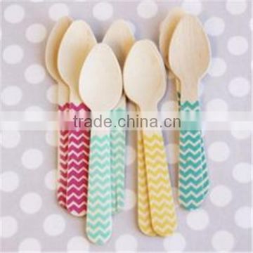 Chevron Wooden Spoons Wooden Forks Wooden KnivesDisposable and Eco Friendly