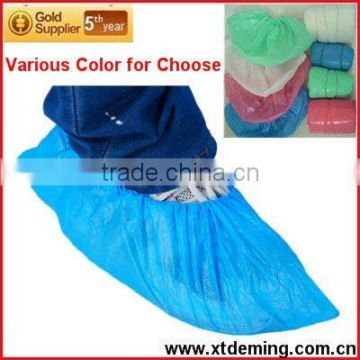 Disposable Blue PE/CPE Shoe Covers with Elastic Ankle