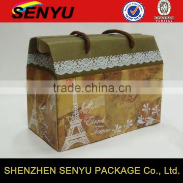 Silver Gold Stamping Recycled Corruaged Paper Box for Gift Packaging