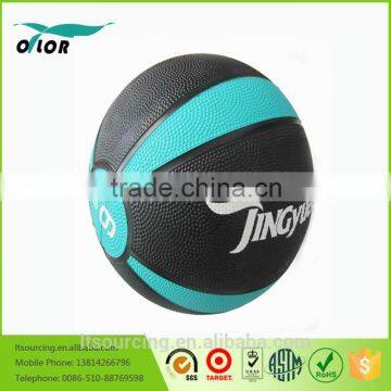 6 lbs rubber black and blue medicine ball