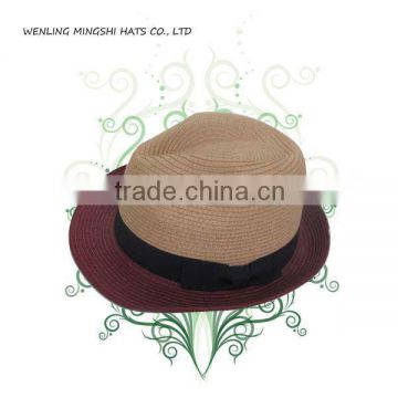 fashion summer straw fedora hat for men